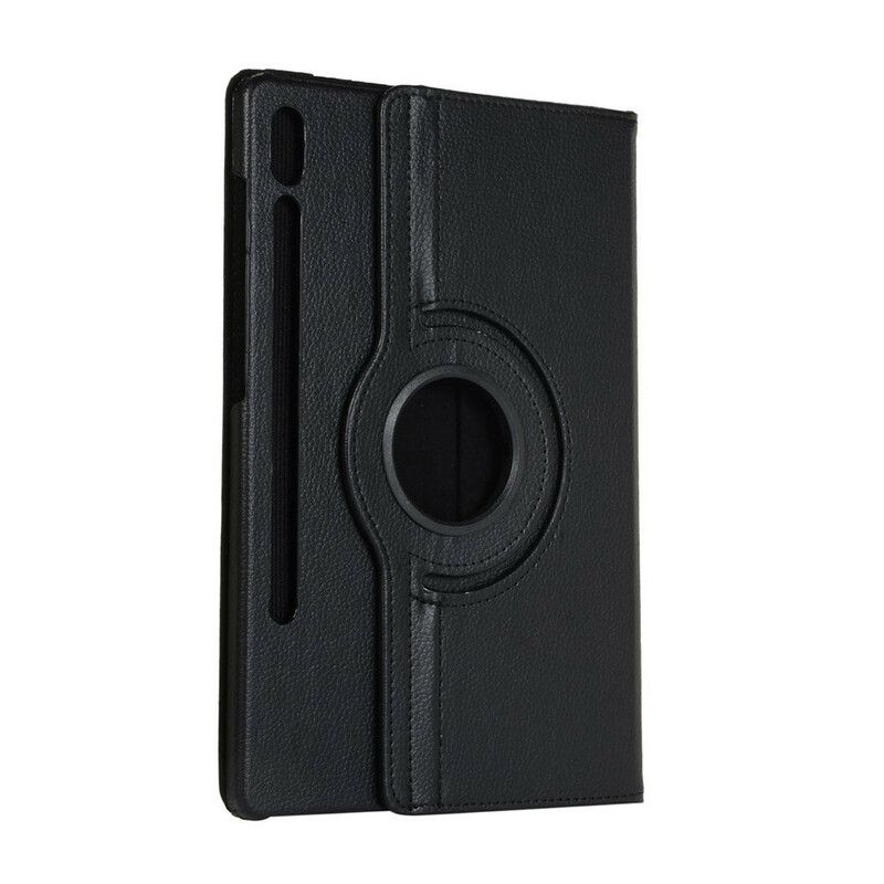 Læder Cover Samsung Galaxy Tab S10 Fe Telefon Etui Roterende Kunstlæder Litchi