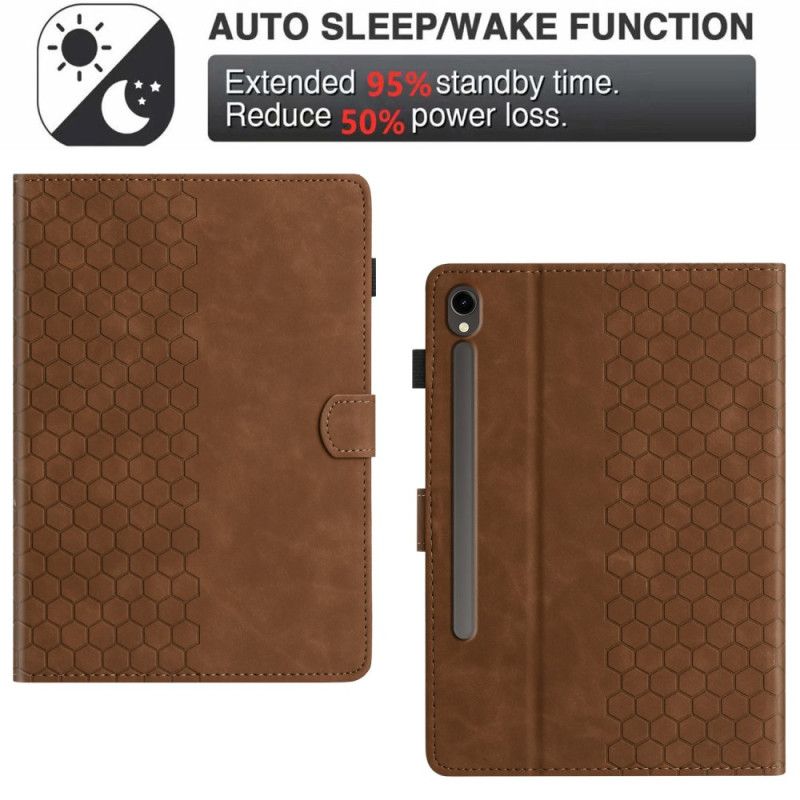 Læder Cover Samsung Galaxy Tab S10 Fe Vandret Kant