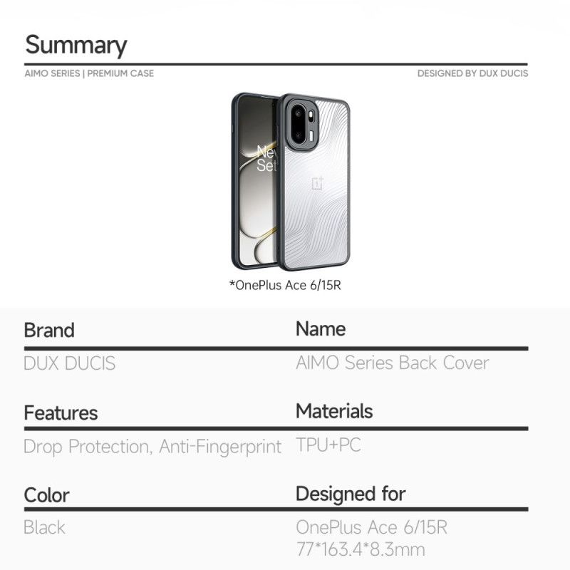 Cover Oneplus 15r Aimo-serien Dux Ducis