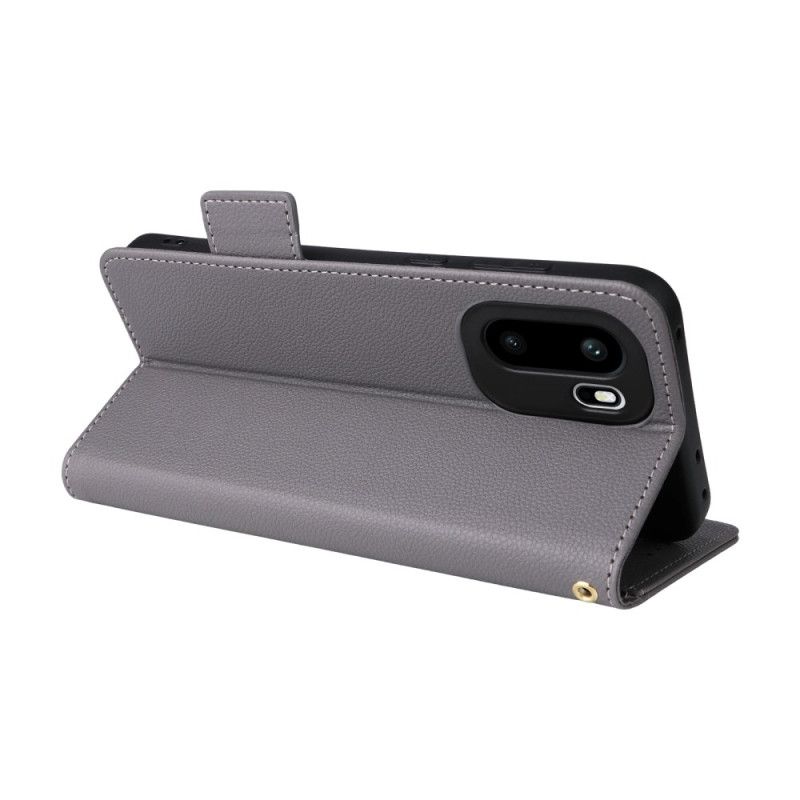 Flip Cover Oneplus 15r Litchi-tekstur Med Rem