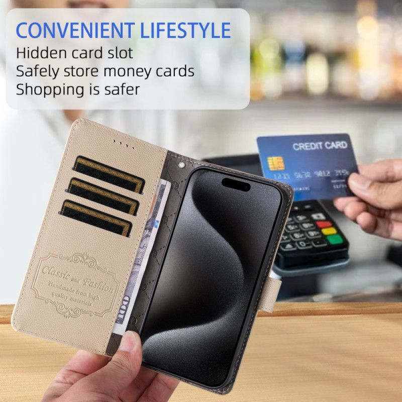 Læder Cover Oneplus 15r Rfid-blokering