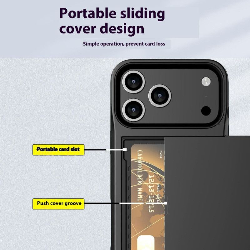 Cover iPhone 17 Pro Max Glidende Kortholder