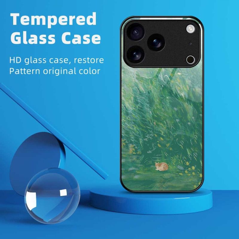 Cover iPhone 17 Pro Max Hærdet Glas Med Kattemaleri