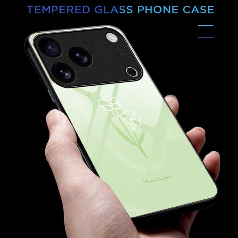 Cover iPhone 17 Pro Max Hærdet Glasblomster