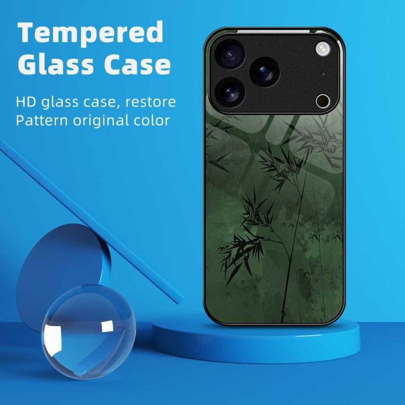 Cover iPhone 17 Pro Max Hærdet Glasblomsterblæk