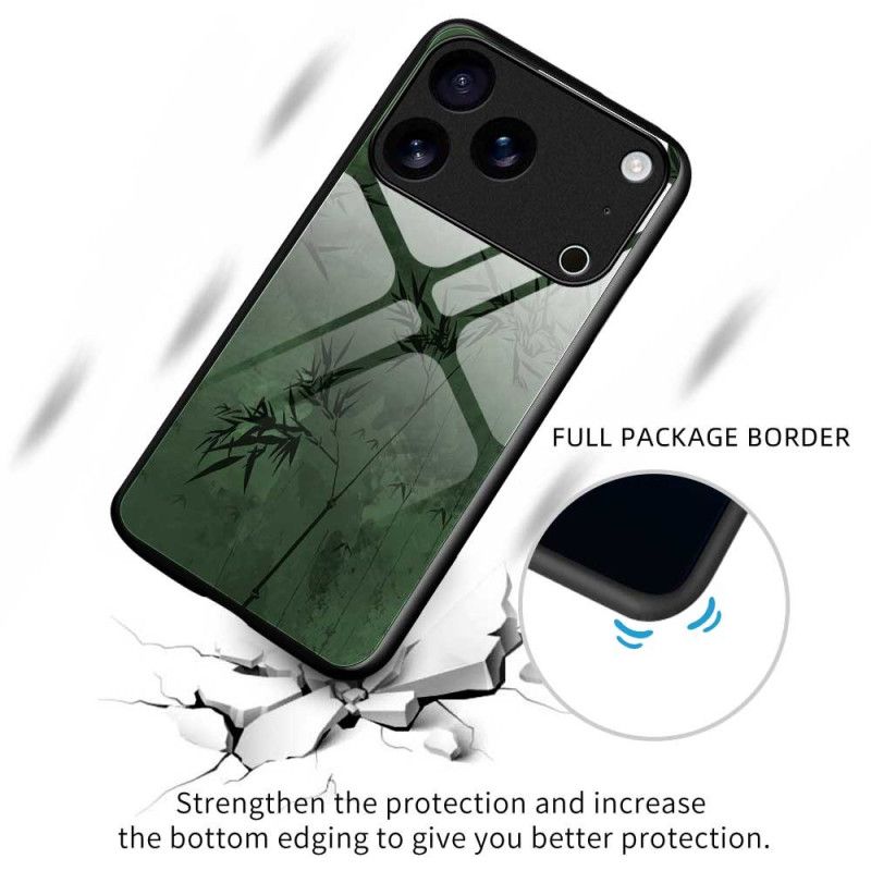 Cover iPhone 17 Pro Max Hærdet Glasblomsterblæk
