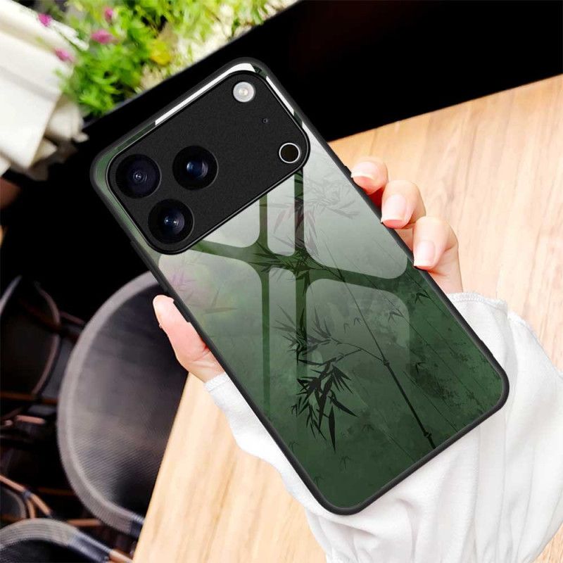 Cover iPhone 17 Pro Max Hærdet Glasblomsterblæk