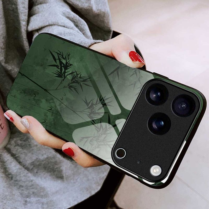 Cover iPhone 17 Pro Max Hærdet Glasblomsterblæk