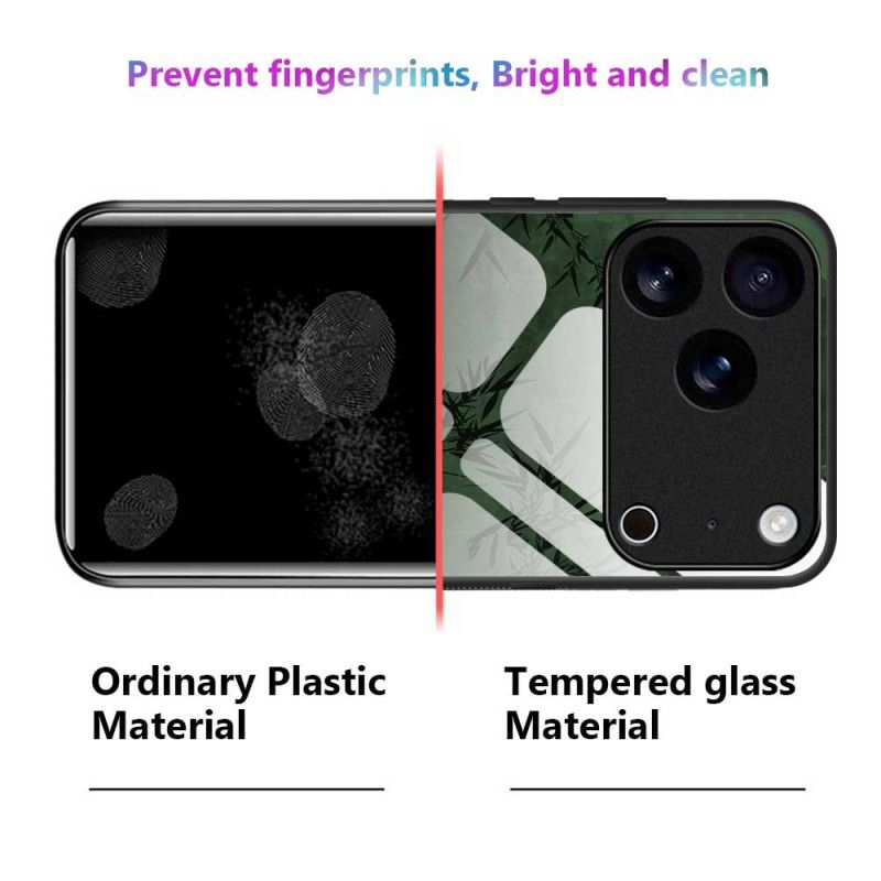 Cover iPhone 17 Pro Max Hærdet Glasblomsterblæk