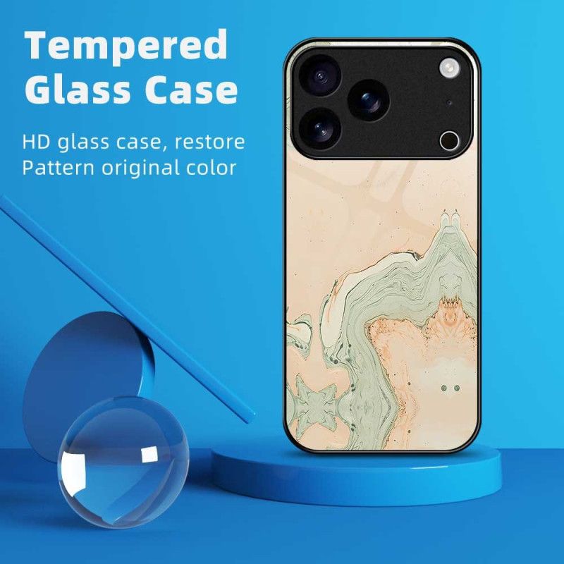 Cover iPhone 17 Pro Max Hærdet Glasmalet Mønster