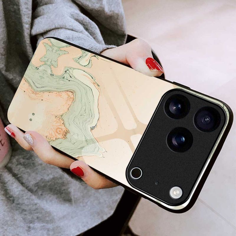 Cover iPhone 17 Pro Max Hærdet Glasmalet Mønster