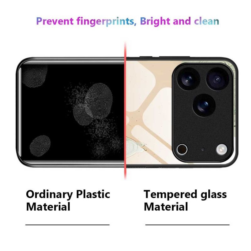 Cover iPhone 17 Pro Max Hærdet Glasmalet Mønster
