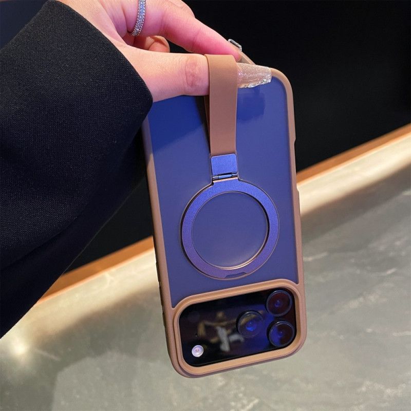 Cover iPhone 17 Pro Max Integreret Håndledsrem Og Metalstativ