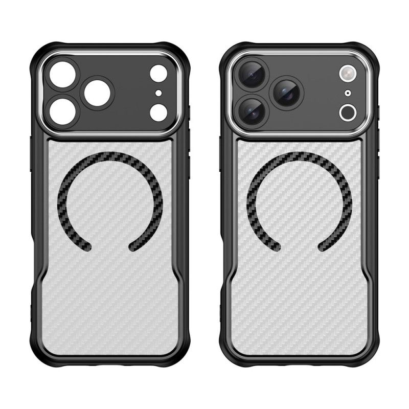Cover iPhone 17 Pro Max Magsafe-kompatibel Gennemsigtig Kulfiber