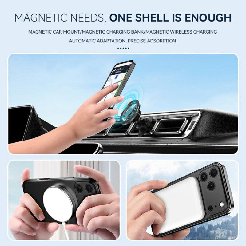 Cover iPhone 17 Pro Max Magsafe Metaleffekt Integreret Montering