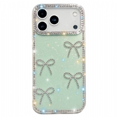 Cover iPhone 17 Pro Max Sommerfugle- Og Glitterdekoration