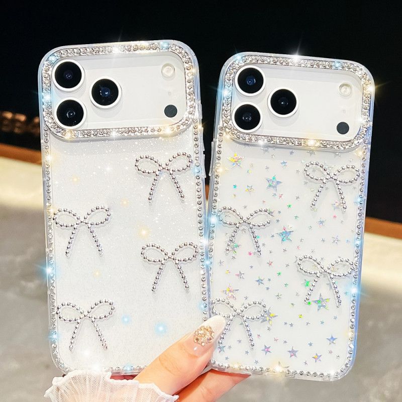 Cover iPhone 17 Pro Max Sommerfugle- Og Glitterdekoration