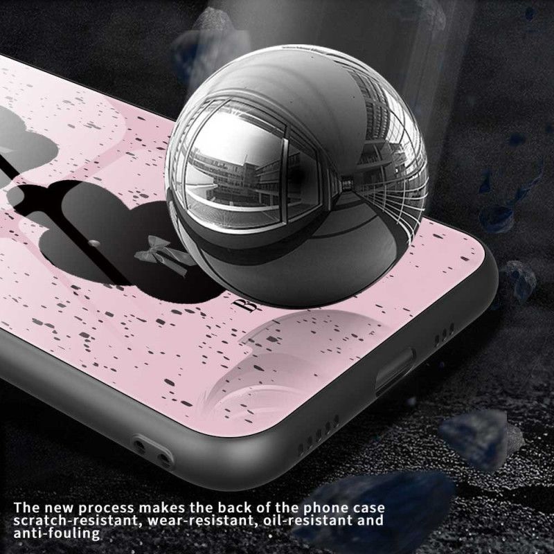 Cover iPhone 17 Pro Max Telefon Etui Hærdet Glas Lyserød Og Sort