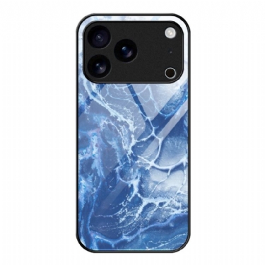 Cover iPhone 17 Pro Max Telefon Etui Hærdet Glas Marmor