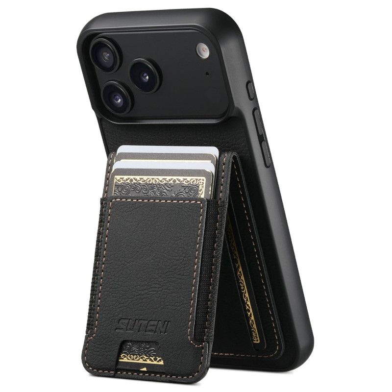 Cover iPhone 17 Pro Max Telefon Etui Kortholder Og Stativ I Retro-look