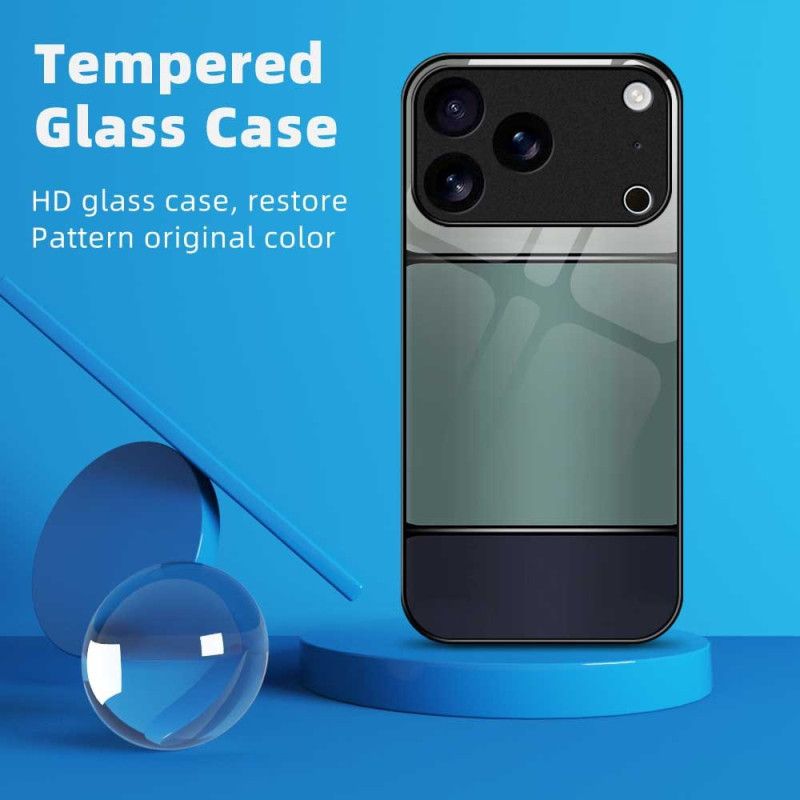 Cover iPhone 17 Pro Max Telefon Etui Tofarvet Hærdet Glas