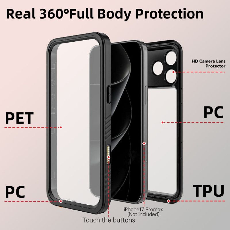 Cover iPhone 17 Pro Max Telefon Etui Vandtæt Og Stødsikker Redpepper