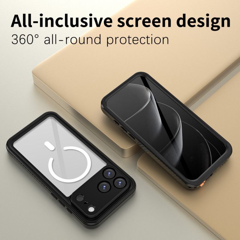 Cover iPhone 17 Pro Max Transparent Magsafe-kompatibel Vandtæt Ip68