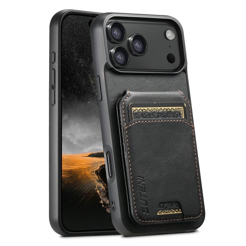 Cover iPhone 17 Pro Max Vokset Tekstureret Kortholder Suteni