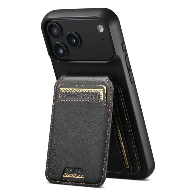 Cover iPhone 17 Pro Max Vokset Tekstureret Kortholder Suteni