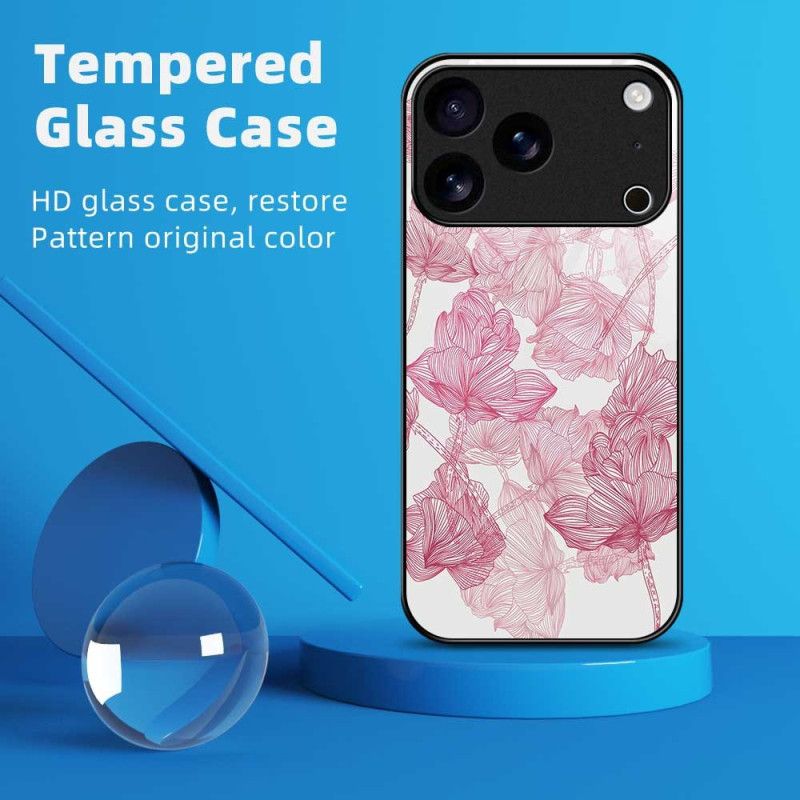 Cover Til iPhone 17 Pro Max Floralie Pink Hærdet Glas