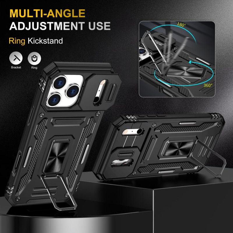 Cover Til iPhone 17 Pro Max Linseholder Og Beskytter Med Metaleffekt