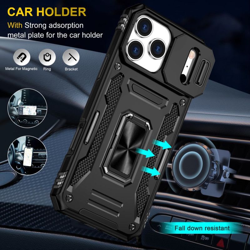 Cover Til iPhone 17 Pro Max Linseholder Og Beskytter Med Metaleffekt