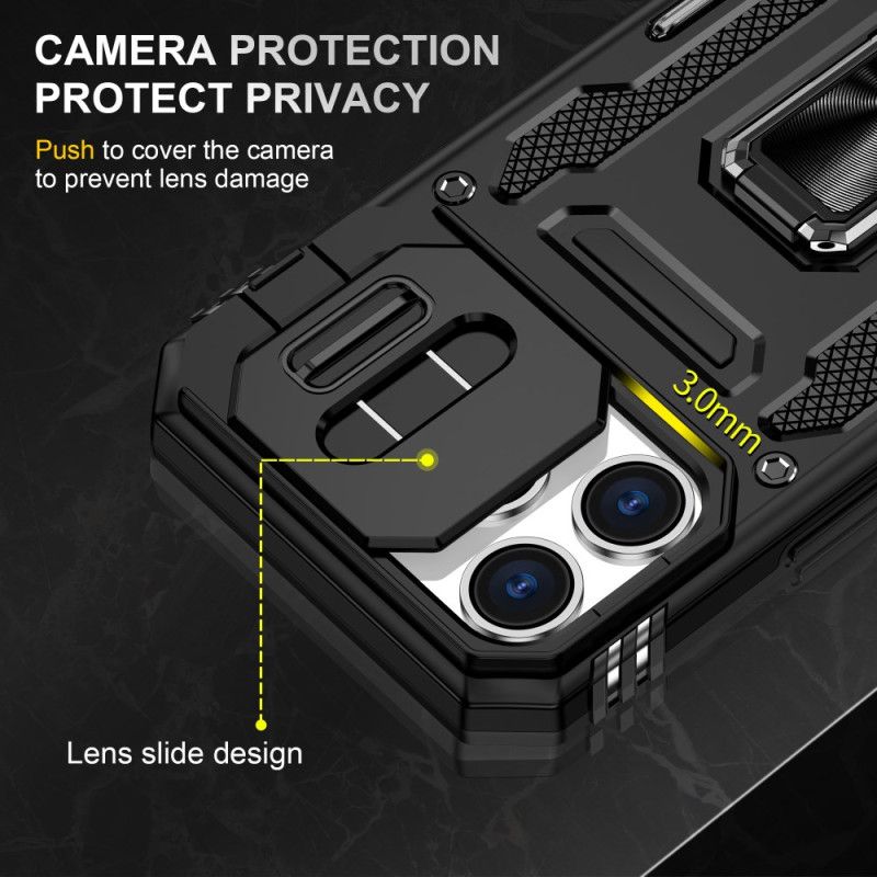 Cover Til iPhone 17 Pro Max Linseholder Og Beskytter Med Metaleffekt