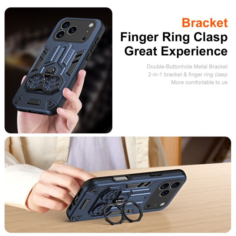 Cover Til iPhone 17 Pro Max Ringholder Og Støtteben