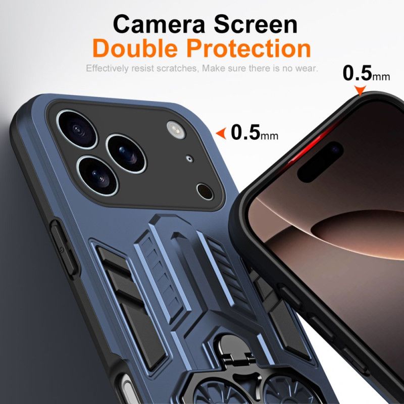 Cover Til iPhone 17 Pro Max Ringholder Og Støtteben