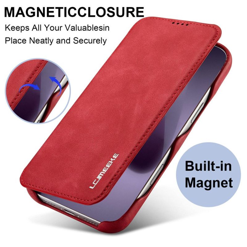 Flip Cover iPhone 17 Pro Max Lc.imeeke Cover Med Ruskindseffekt