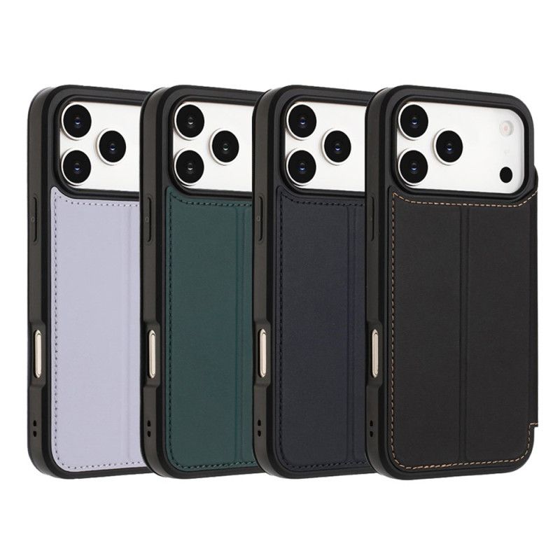 Flip Cover iPhone 17 Pro Max Magnetisk Lukning Og Kortholder