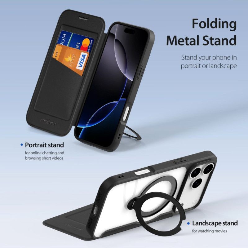 Flip Cover iPhone 17 Pro Max Magsafe Med Skin X Pro Series Dux Ducis Mount