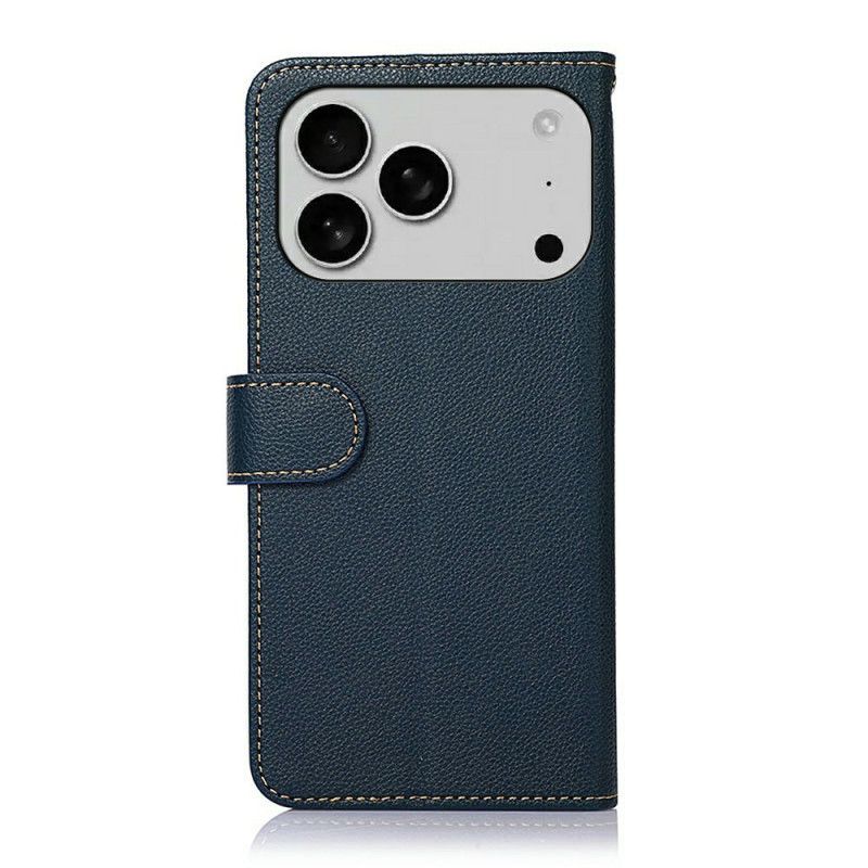 Flip Cover iPhone 17 Pro Max Tofarvet Rfid-pung Khazneh