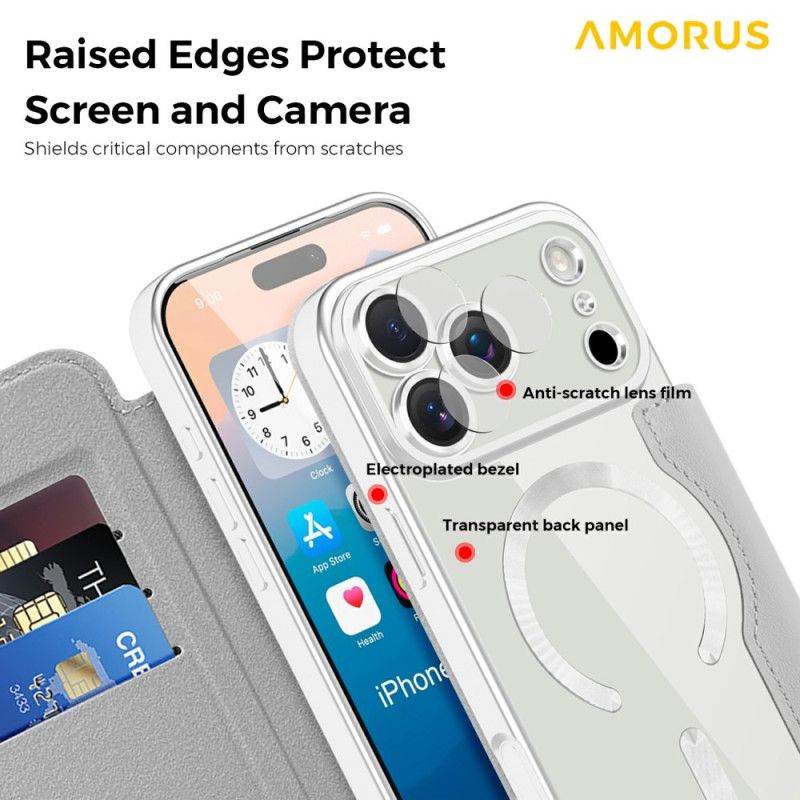 Flip Cover Til iPhone 17 Pro Max Magsafe-kompatibel Med Rfid-kortholder
