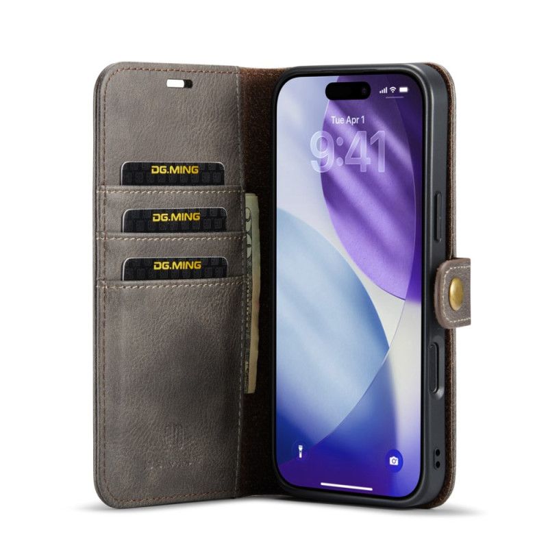 Læder Cover iPhone 17 Pro Max Telefon Etui Aftagelig Dg.ming