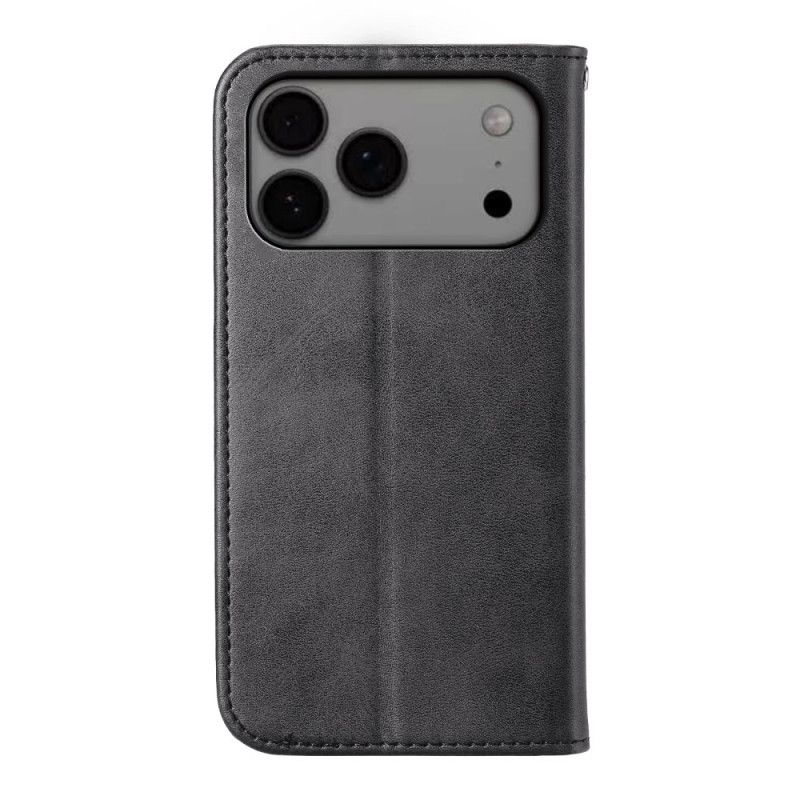 Læder Cover iPhone 17 Pro Max Telefon Etui Diamantdesign