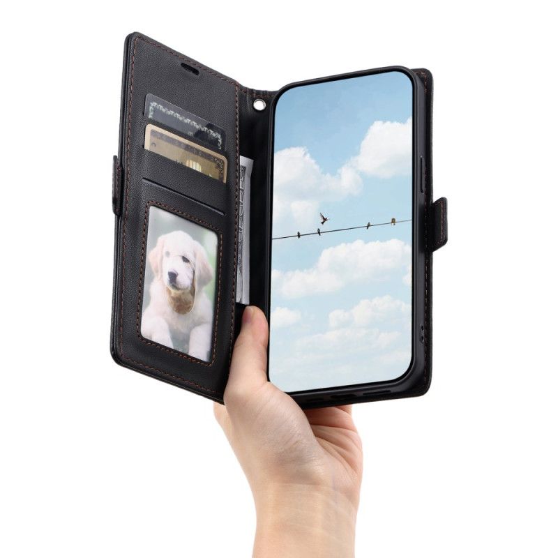Læder Cover iPhone 17 Pro Max Telefon Etui Klassisk Quiltet