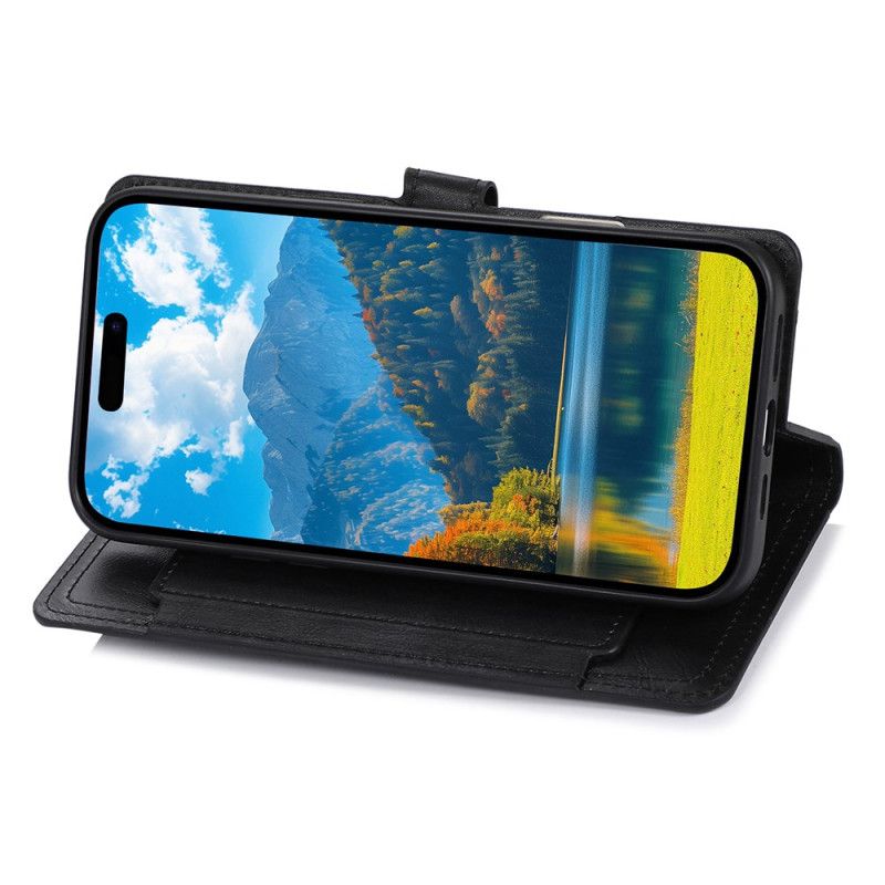 Læder Cover iPhone 17 Pro Max Telefon Etui Lomme Med Lynlås