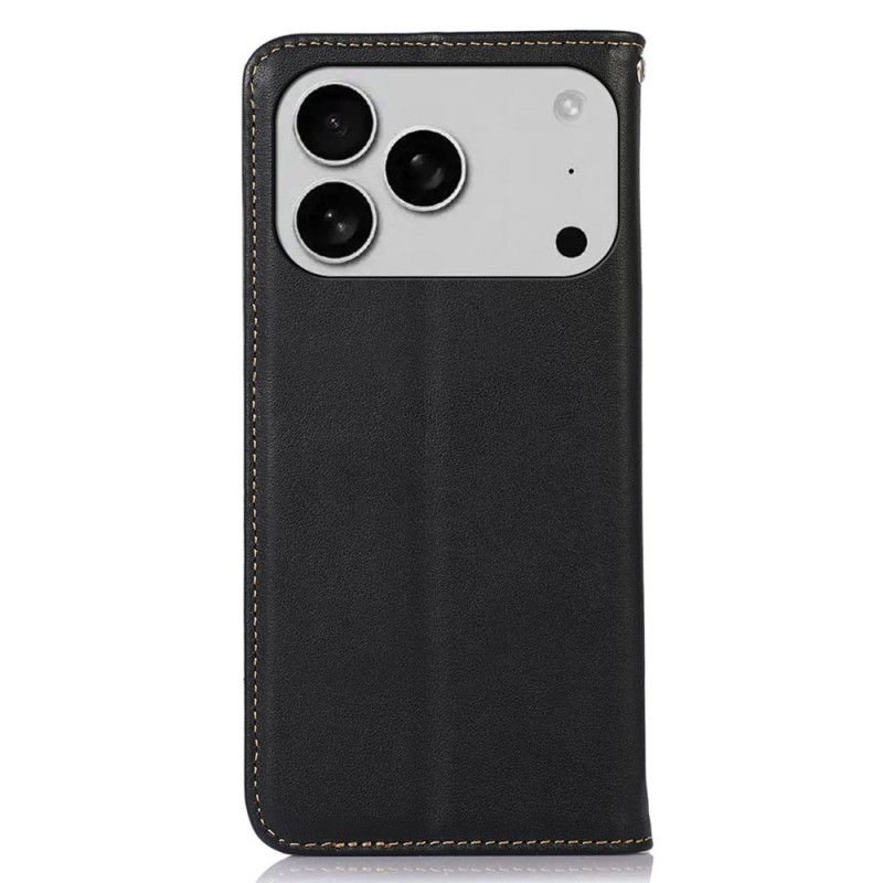 Læder Cover iPhone 17 Pro Max Telefon Etui Premium Læder Khazneh