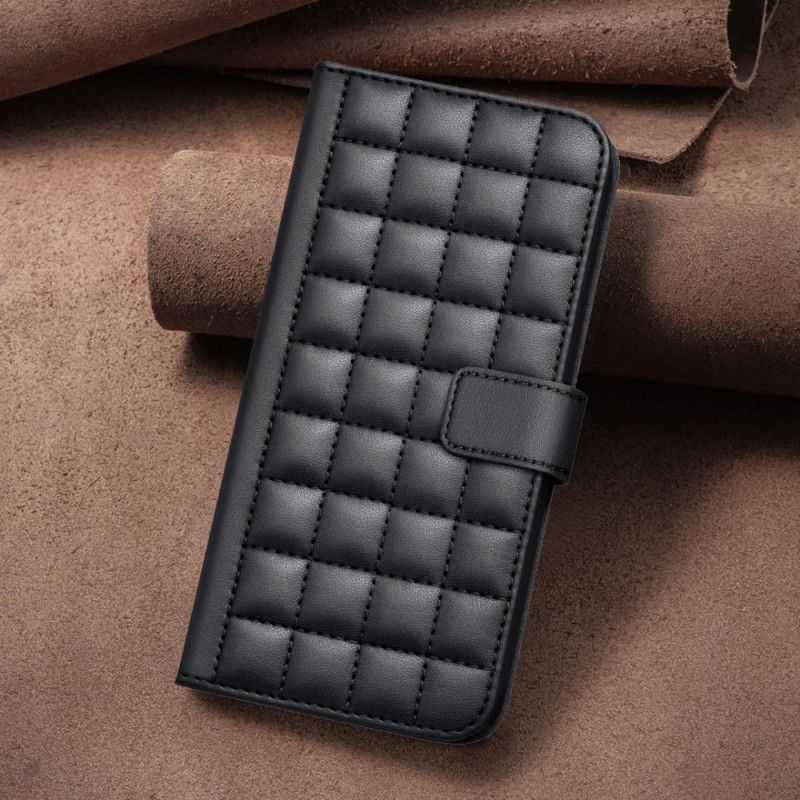 Læder Cover iPhone 17 Pro Max Telefon Etui Quiltet Binfen-farve