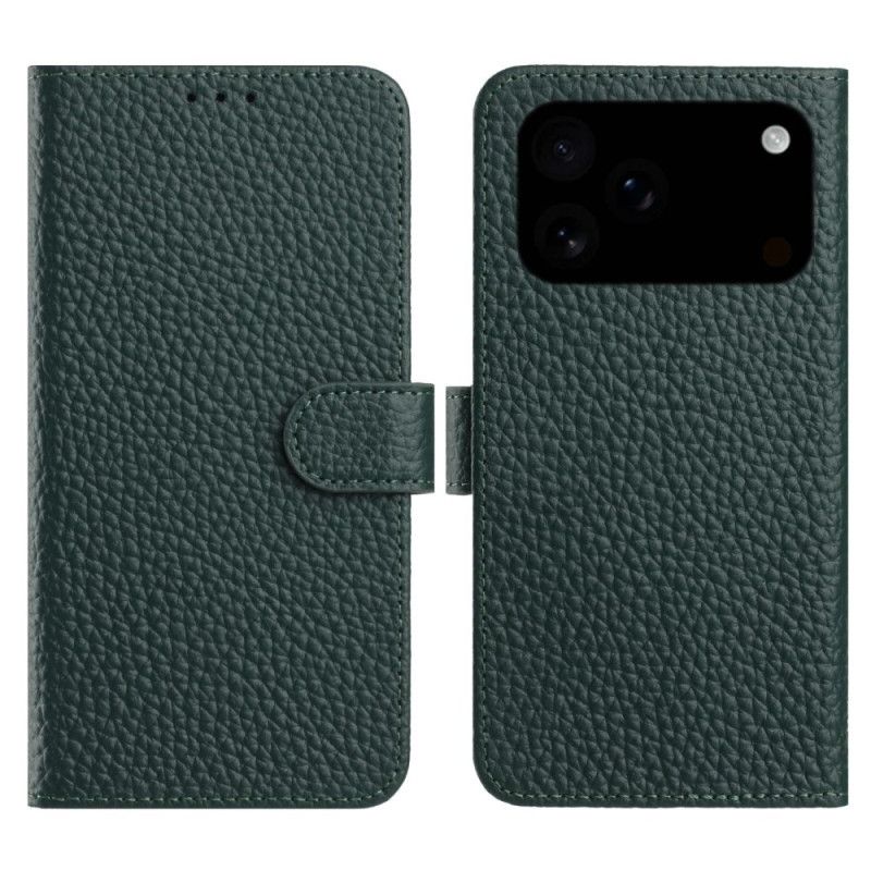 Læder Cover iPhone 17 Pro Max Telefon Etui Tekstureret Læder