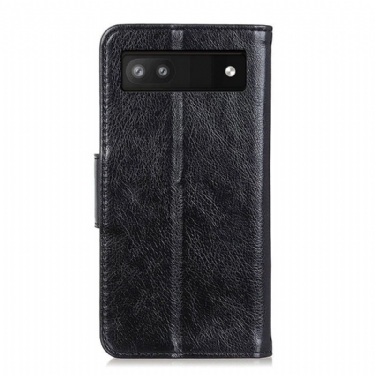 Flip Cover Google Pixel 6a Ældret Læderstil