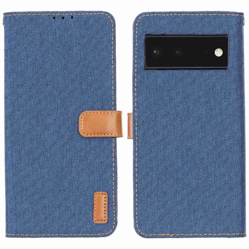 Læder Cover Google Pixel 6a Original Lærredseffekt Oxford