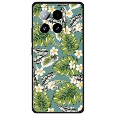 Cover Til Xiaomi 15 Pro Bananblade Og Gyldne Blomster